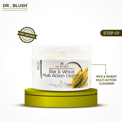 Dr Blush Rice & Wheat Whitening Facial ( full set ) [ 5 items ]
